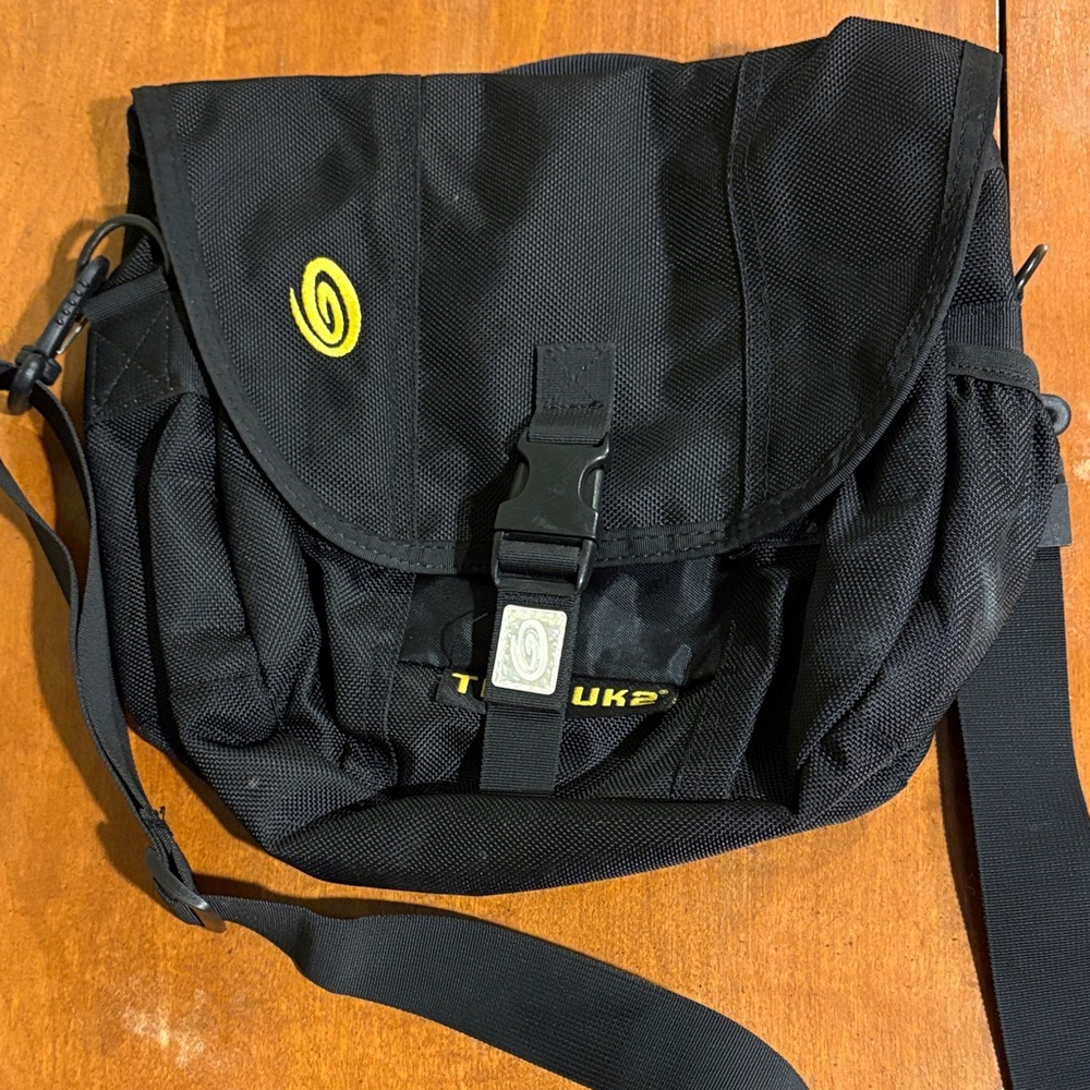 Timbuk2 Black and Yellow Messenger Bag